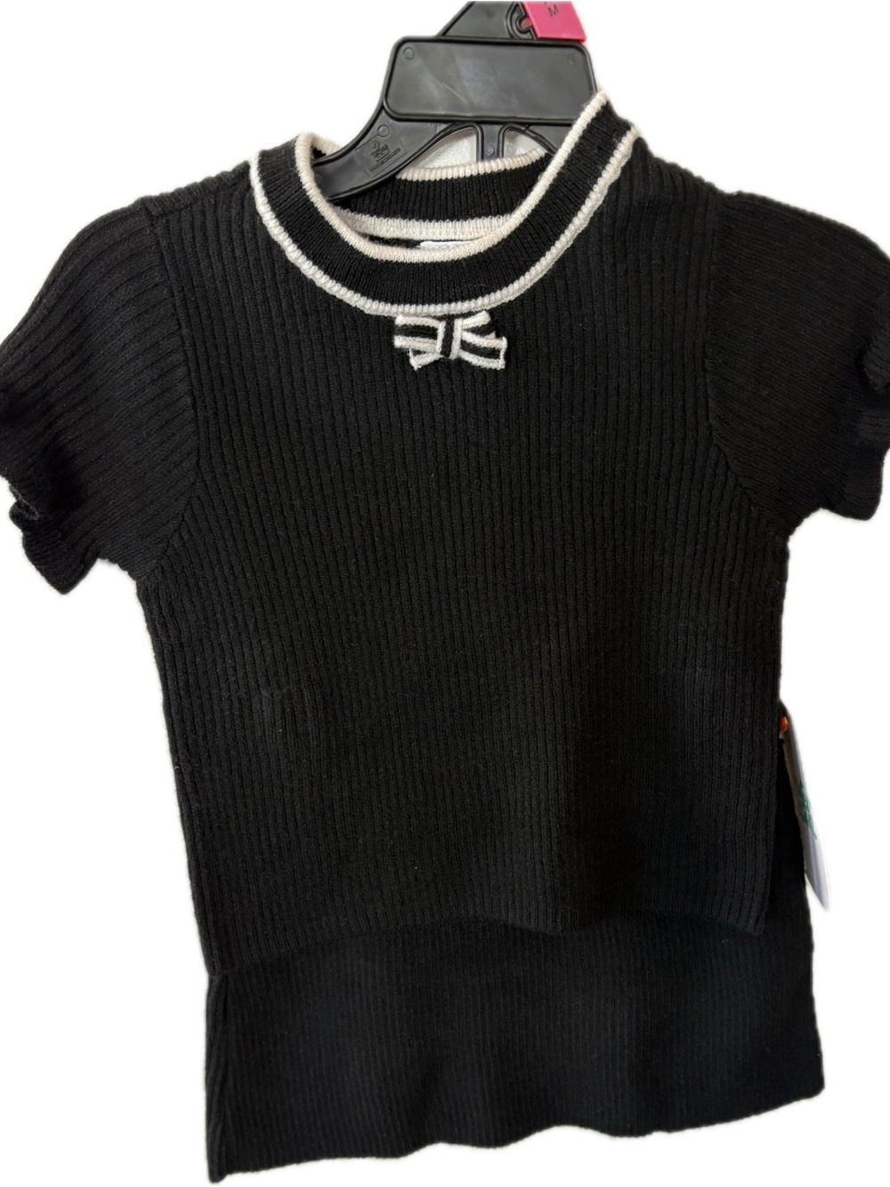 NWT Wonder Nation Toddler Girl 18M 2-Piece Black Ribbed Knit Sweater Skirt Set